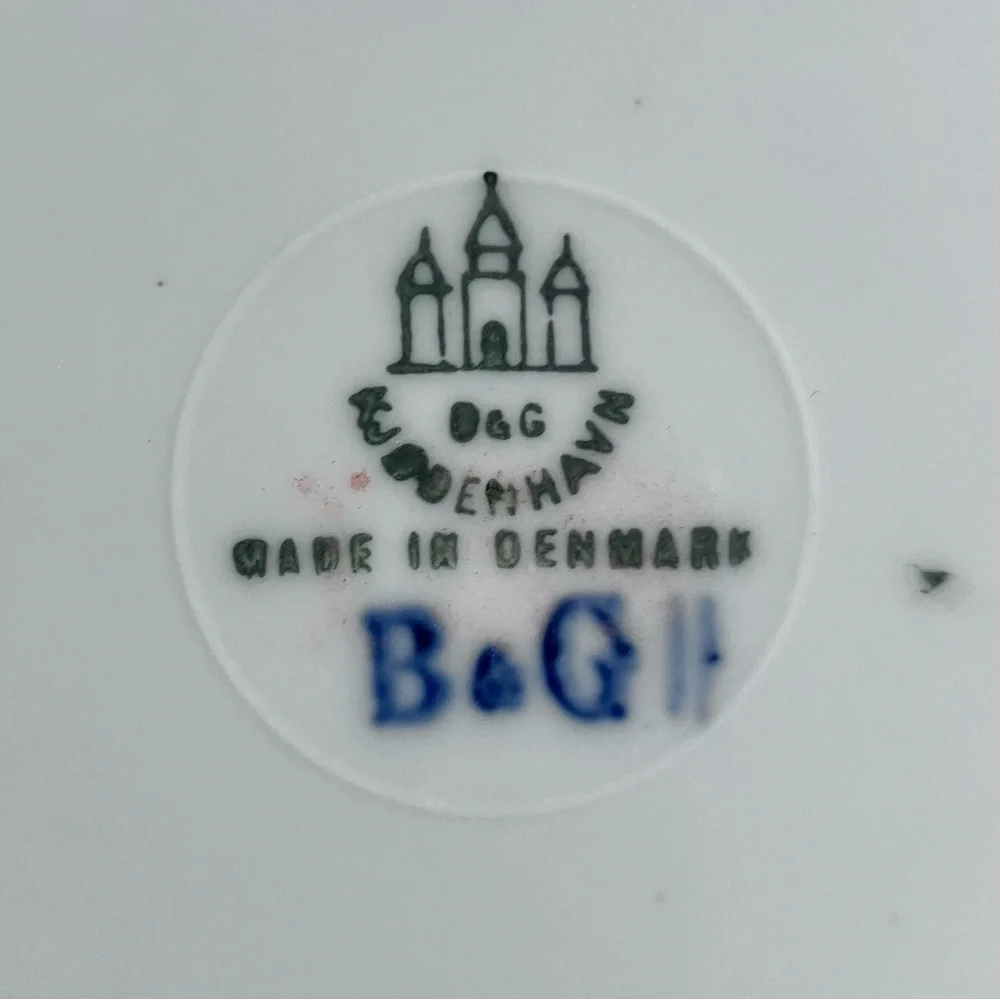 Antique 1914 CHRISTMAS PLATE / Bing & Grondahl / AMALIENBORG PALACE / Copenhagen - Picture 5 of 7